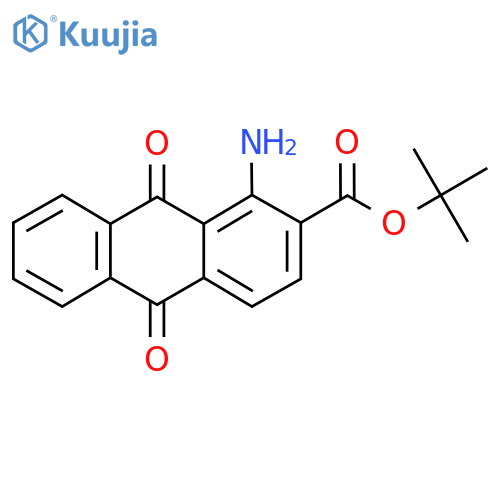 Tert-butyl 1-amino-9,10-dioxo-9,10-dihydroanthracene-2-carboxylate structure