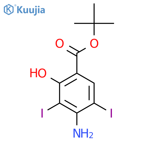 Tert-butyl 4-amino-2-hydroxy-3,5-diiodobenzoate structure