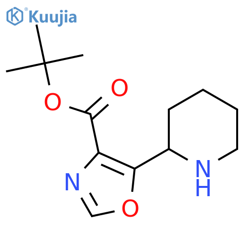 Tert-butyl 5-(piperidin-2-yl)-1,3-oxazole-4-carboxylate structure