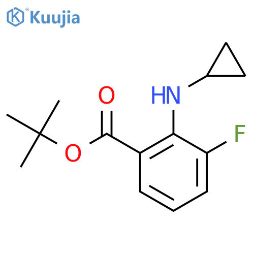 Tert-butyl 2-(cyclopropylamino)-3-fluorobenzoate structure