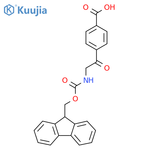4-2-({(9H-fluoren-9-yl)methoxycarbonyl}amino)acetylbenzoic acid structure