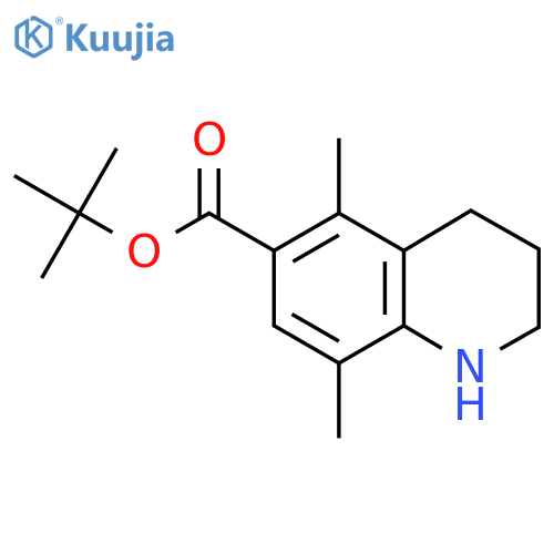 Tert-butyl 5,8-dimethyl-1,2,3,4-tetrahydroquinoline-6-carboxylate structure