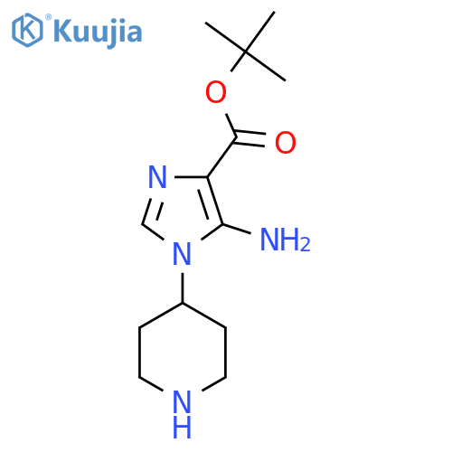 tert-butyl 5-amino-1-(piperidin-4-yl)-1H-imidazole-4-carboxylate structure