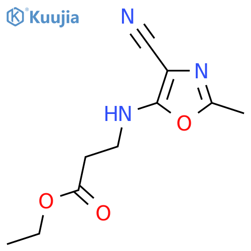 ethyl 3-(4-cyano-2-methyl-1,3-oxazol-5-yl)aminopropanoate structure