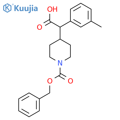 2-{1-(benzyloxy)carbonylpiperidin-4-yl}-2-(3-methylphenyl)acetic acid structure