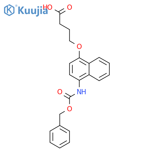 4-(4-{(benzyloxy)carbonylamino}naphthalen-1-yl)oxybutanoic acid structure