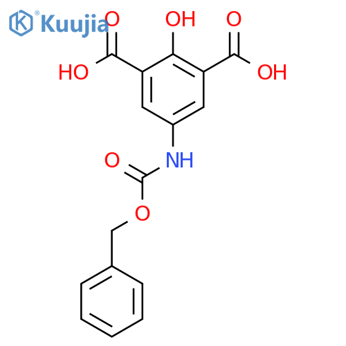 5-{(benzyloxy)carbonylamino}-2-hydroxybenzene-1,3-dicarboxylic acid structure