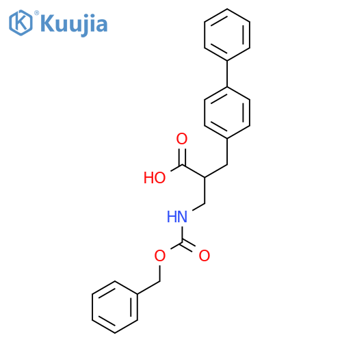 3-{(benzyloxy)carbonylamino}-2-(4-phenylphenyl)methylpropanoic acid structure