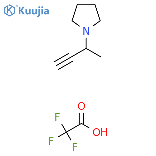 1-(but-3-yn-2-yl)pyrrolidine, trifluoroacetic acid structure