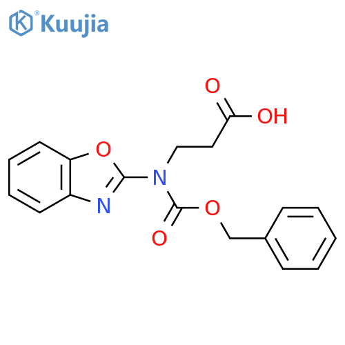 3-[(1,3-Benzoxazol-2-yl)[(benzyloxy)carbonyl]amino]propanoic acid structure