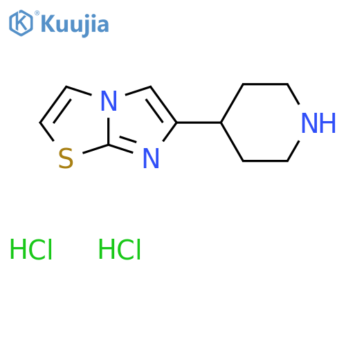 4-{Imidazo[2,1-b][1,3]thiazol-6-yl}piperidine dihydrochloride structure