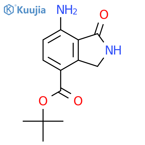 tert-butyl 7-amino-1-oxo-2,3-dihydro-1H-isoindole-4-carboxylate structure