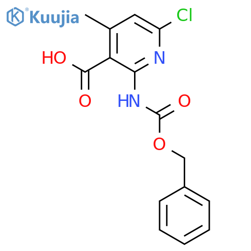 2-{(benzyloxy)carbonylamino}-6-chloro-4-methylpyridine-3-carboxylic acid structure