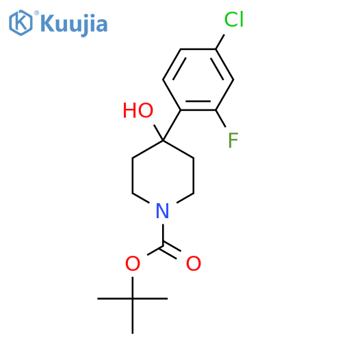 Tert-butyl 4-(4-chloro-2-fluorophenyl)-4-hydroxypiperidine-1-carboxylate structure