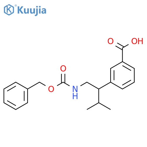 3-(1-{(benzyloxy)carbonylamino}-3-methylbutan-2-yl)benzoic acid structure