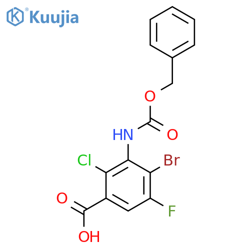 3-{[(Benzyloxy)carbonyl]amino}-4-bromo-2-chloro-5-fluorobenzoic acid structure