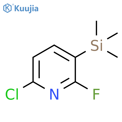 6-chloro-2-fluoro-3-(trimethylsilyl)pyridine structure
