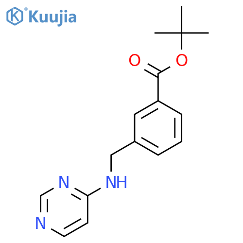 Tert-butyl 3-{[(pyrimidin-4-yl)amino]methyl}benzoate structure