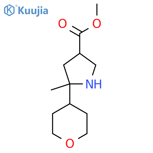methyl 5-methyl-5-(oxan-4-yl)pyrrolidine-3-carboxylate structure