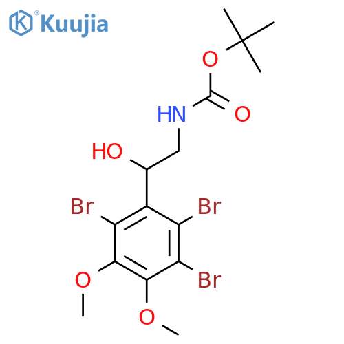 tert-butyl N-2-hydroxy-2-(2,3,6-tribromo-4,5-dimethoxyphenyl)ethylcarbamate structure