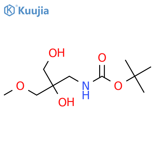 tert-butyl N-[2,3-dihydroxy-2-(methoxymethyl)propyl]carbamate structure