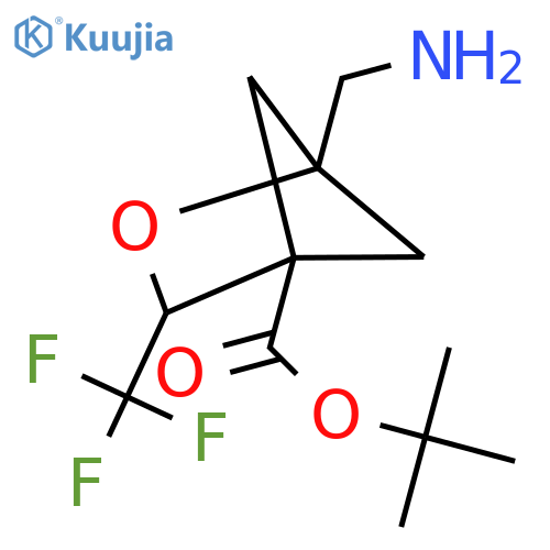 tert-butyl 1-(aminomethyl)-3-(trifluoromethyl)-2-oxabicyclo2.1.1hexane-4-carboxylate structure