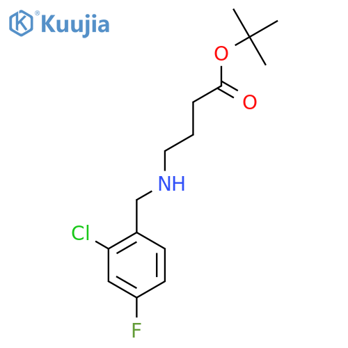 tert-butyl 4-{(2-chloro-4-fluorophenyl)methylamino}butanoate structure