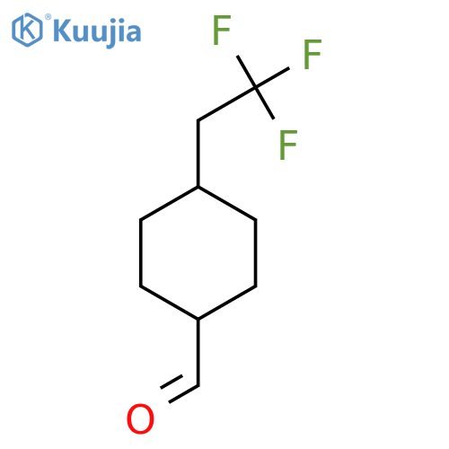 4-(2,2,2-trifluoroethyl)cyclohexane-1-carbaldehyde, Mixture of diastereomers structure