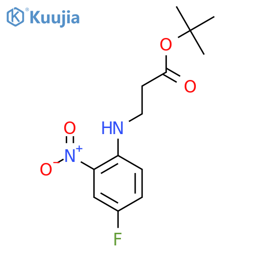 tert-butyl 3-(4-fluoro-2-nitrophenyl)aminopropanoate structure