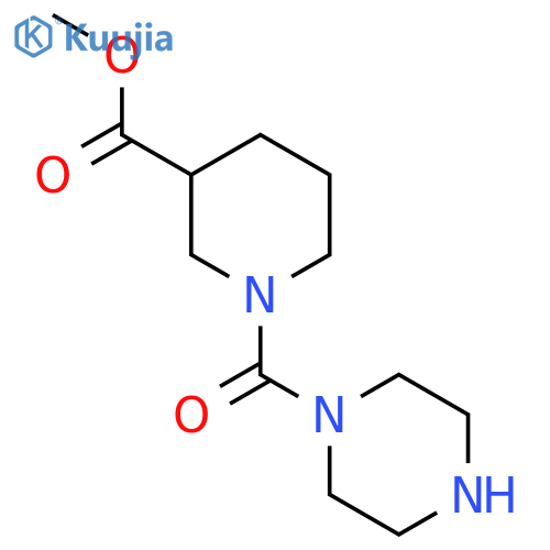 methyl 1-(piperazine-1-carbonyl)piperidine-3-carboxylate structure