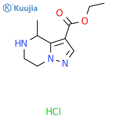 ethyl 4-methyl-4H,5H,6H,7H-pyrazolo1,5-apyrazine-3-carboxylate hydrochloride structure