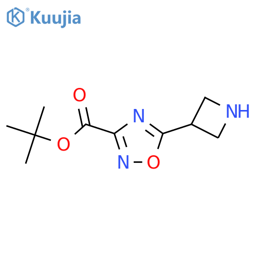 Tert-butyl 5-(azetidin-3-yl)-1,2,4-oxadiazole-3-carboxylate structure