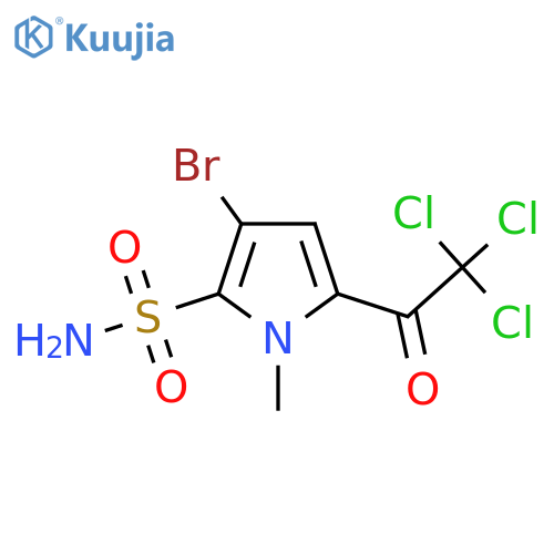 3-bromo-1-methyl-5-(2,2,2-trichloroacetyl)-1H-pyrrole-2-sulfonamide structure