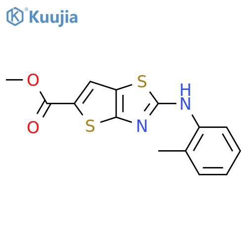 methyl 2-(2-methylphenyl)aminothieno2,3-d1,3thiazole-5-carboxylate structure