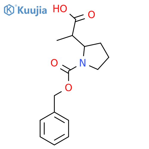 2-{1-(benzyloxy)carbonylpyrrolidin-2-yl}propanoic acid structure