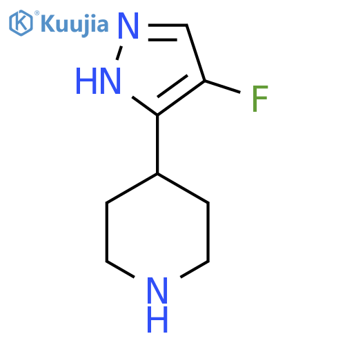4-(4-fluoro-1H-pyrazol-3-yl)piperidine structure