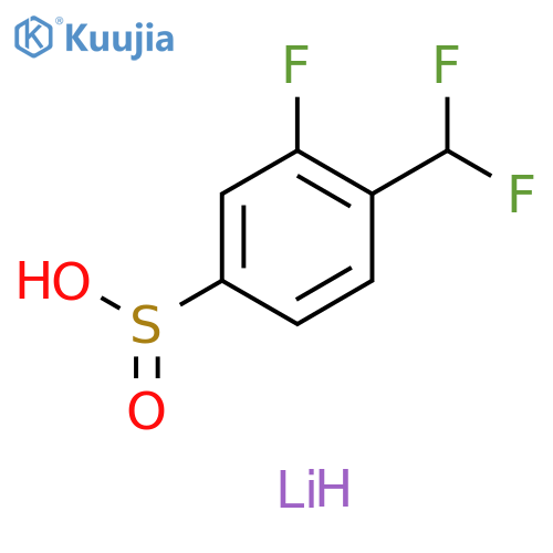lithium(1+) 4-(difluoromethyl)-3-fluorobenzene-1-sulfinate structure