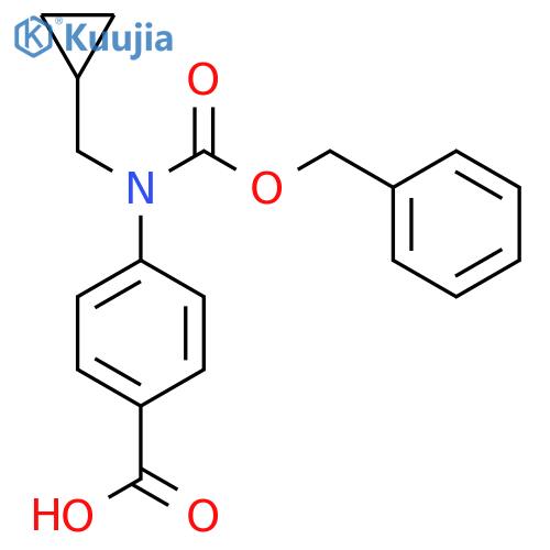4-{(benzyloxy)carbonyl(cyclopropylmethyl)amino}benzoic acid structure