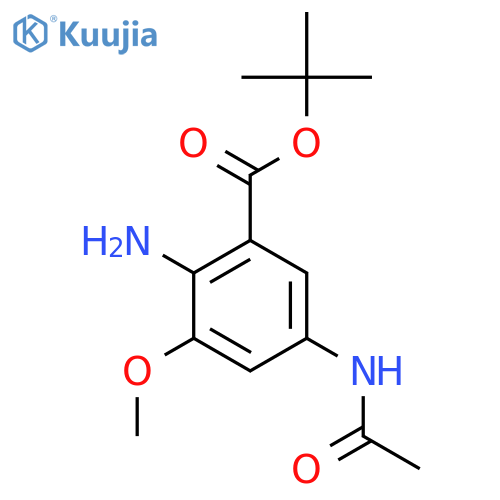 Tert-butyl 2-amino-5-acetamido-3-methoxybenzoate structure