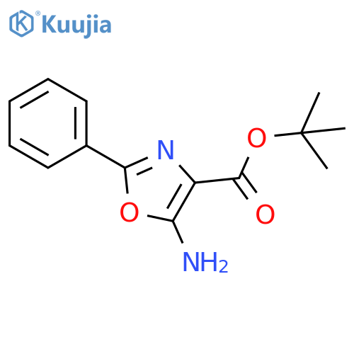 Tert-butyl 5-amino-2-phenyl-1,3-oxazole-4-carboxylate structure