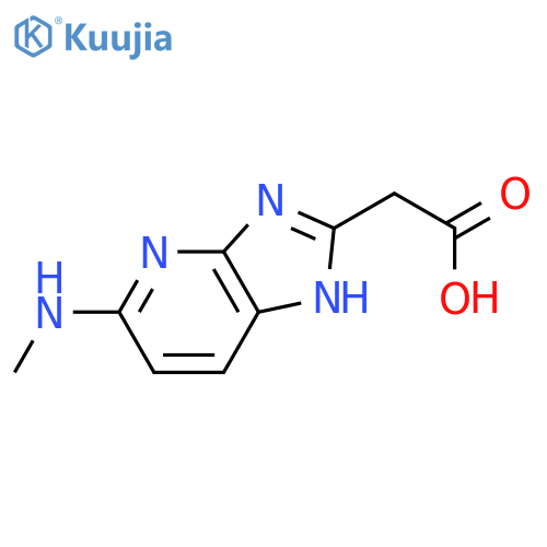 2-5-(methylamino)-3H-imidazo4,5-bpyridin-2-ylacetic acid structure