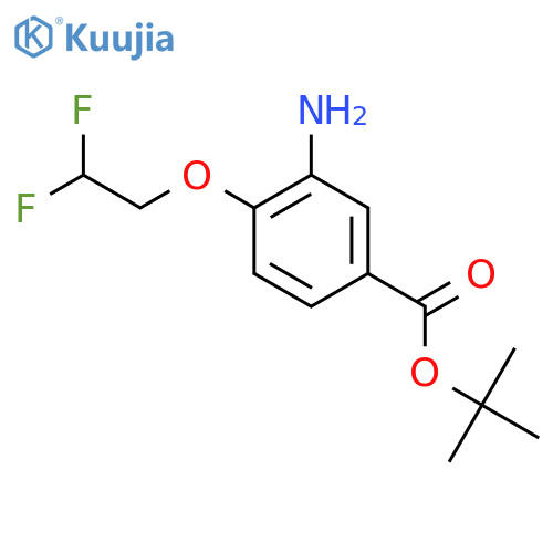 Tert-butyl 3-amino-4-(2,2-difluoroethoxy)benzoate structure