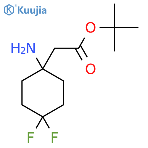 Tert-butyl 2-(1-amino-4,4-difluorocyclohexyl)acetate structure