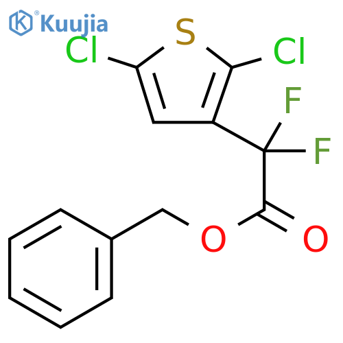 benzyl 2-(2,5-dichlorothiophen-3-yl)-2,2-difluoroacetate structure