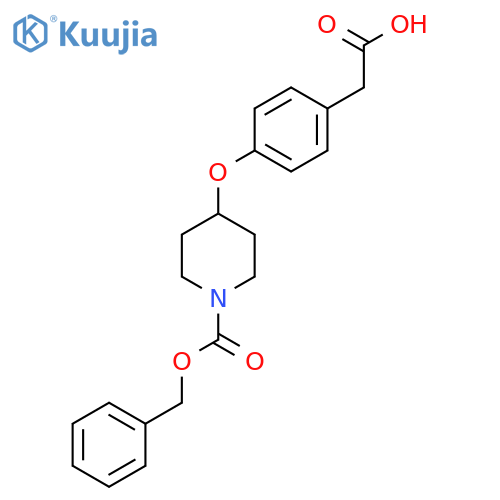2-4-({1-(benzyloxy)carbonylpiperidin-4-yl}oxy)phenylacetic acid structure