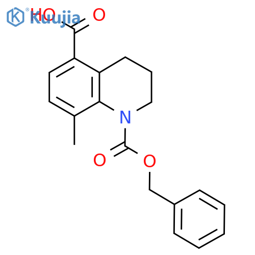 1-(benzyloxy)carbonyl-8-methyl-1,2,3,4-tetrahydroquinoline-5-carboxylic acid structure