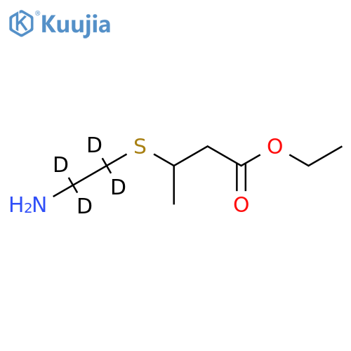 ethyl 3-{2-amino(1,1,2,2-2H4)ethylsulfanyl}butanoate structure