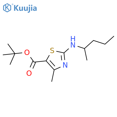 tert-butyl 4-methyl-2-(pentan-2-yl)amino-1,3-thiazole-5-carboxylate structure