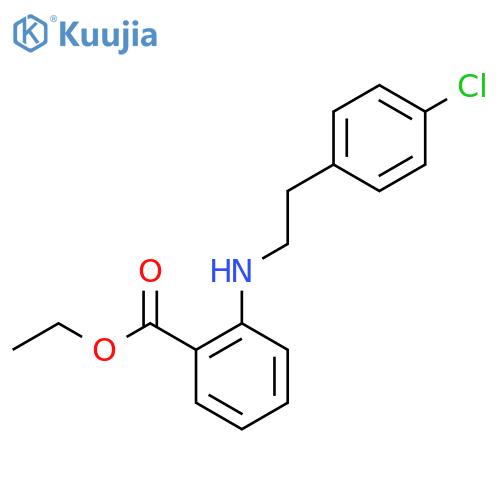 Ethyl 2-{[2-(4-chlorophenyl)ethyl]amino}benzoate structure