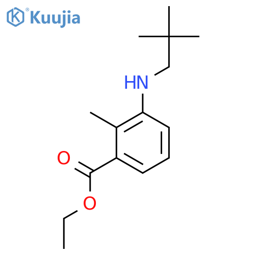 ethyl 3-(2,2-dimethylpropyl)amino-2-methylbenzoate structure